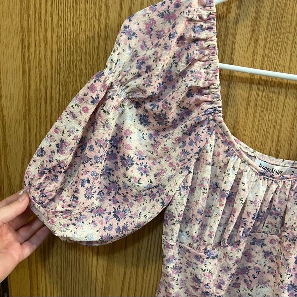 NEW Roommates Boho Floral Off the Shoulder Crop Top Women's Size Small - Picture 3 of 10